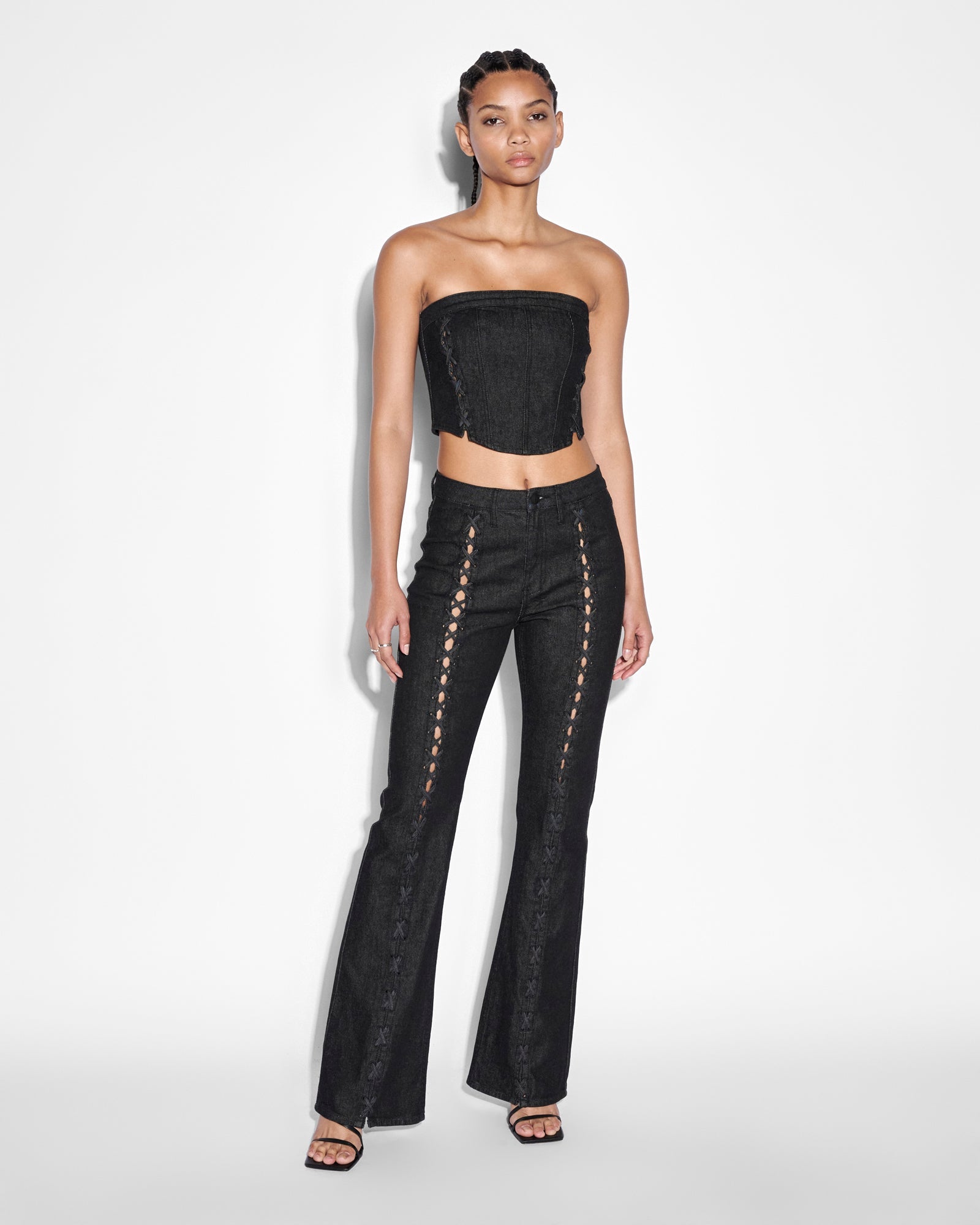 WOMENS BUSTIER EBONY LACED FASHION TOPS