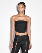 WOMENS BUSTIER EBONY LACED FASHION TOPS