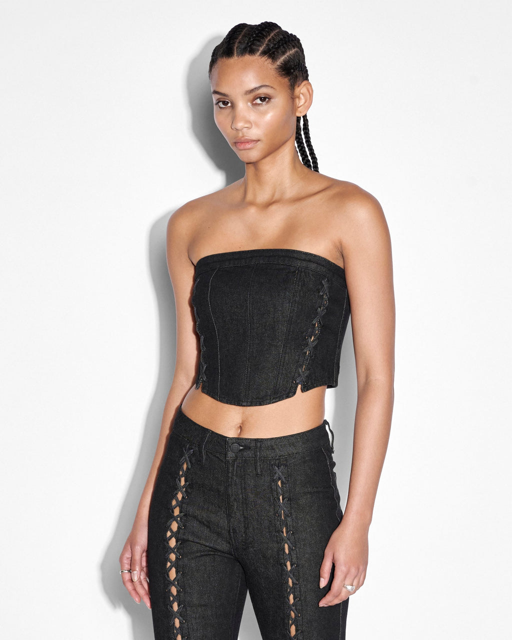 WOMENS BUSTIER EBONY LACED FASHION TOPS