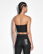 WOMENS BUSTIER EBONY LACED FASHION TOPS