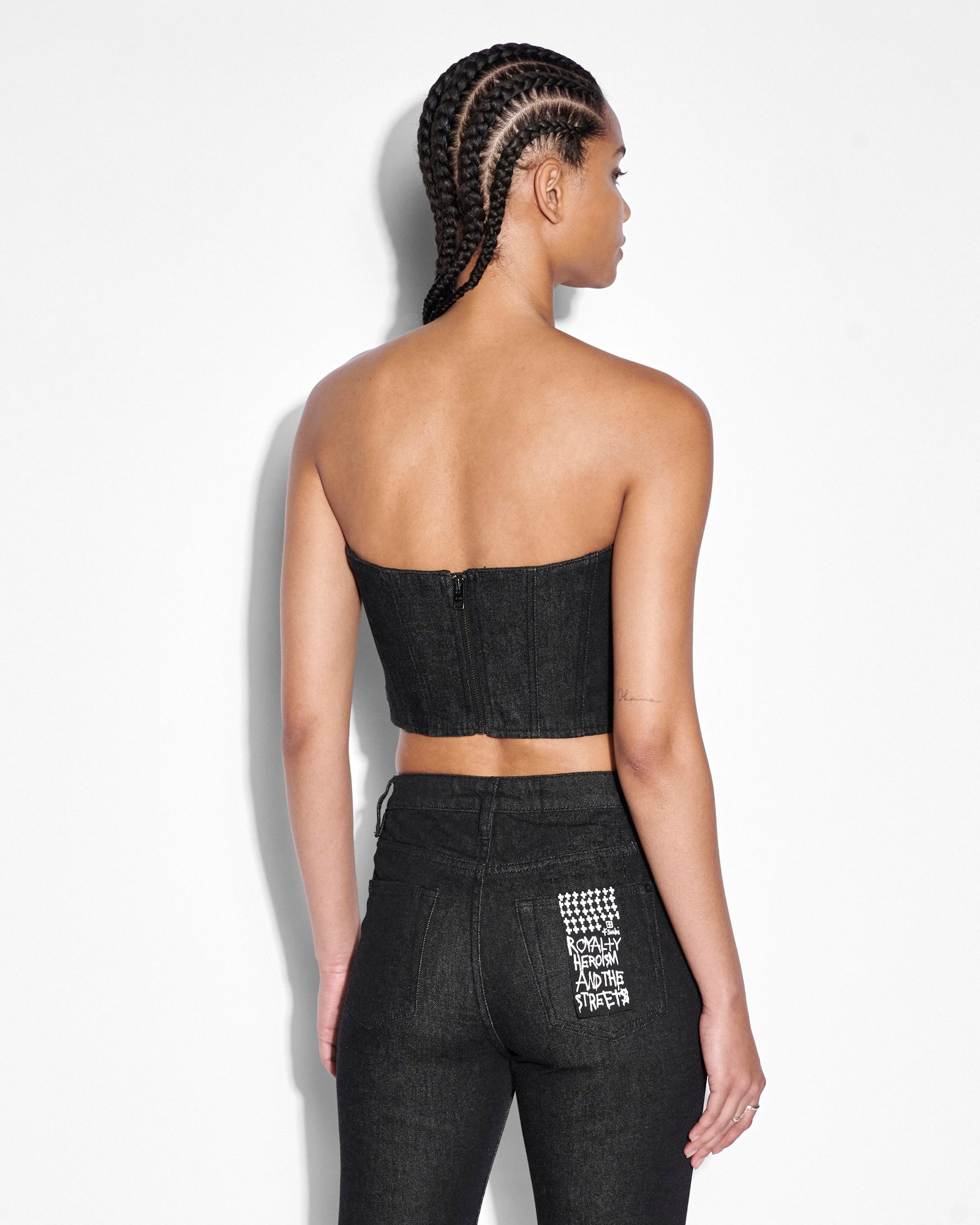 WOMENS BUSTIER EBONY LACED FASHION TOPS
