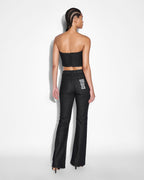 WOMENS BUSTIER EBONY LACED FASHION TOPS