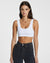 BODKON CROP TANK WHITE