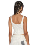 Womens Gigi Bustier Prophetik Fitted Fashion Tops - White