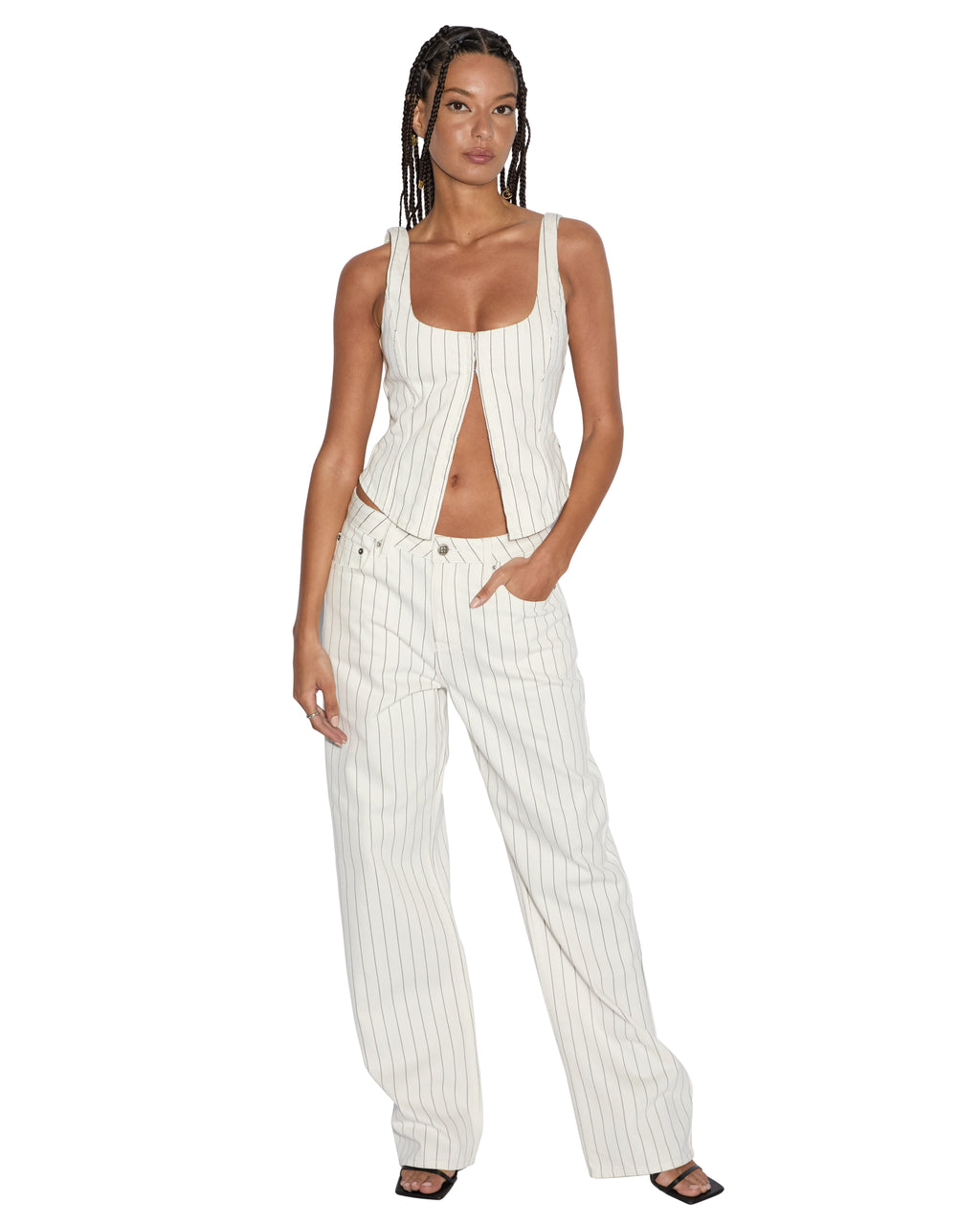 Womens Gigi Bustier Prophetik Fitted Fashion Tops - White