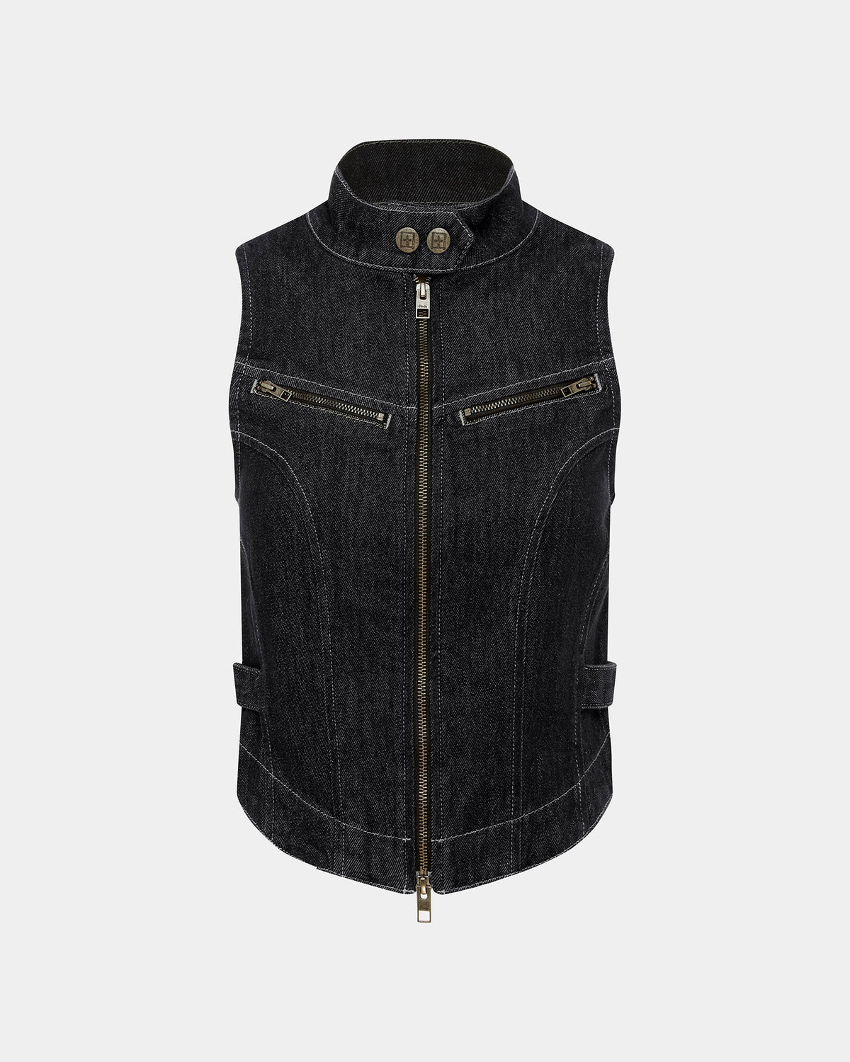 Womens Paradigm Gilet Midnight Slim Fashion Tops - Black