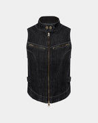 Womens Paradigm Gilet Midnight Slim Fashion Tops - Black
