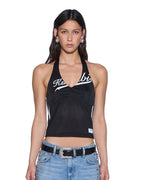 WOMENS PLAYOFF HALTER JERSEY BLACK FASHION TOPS