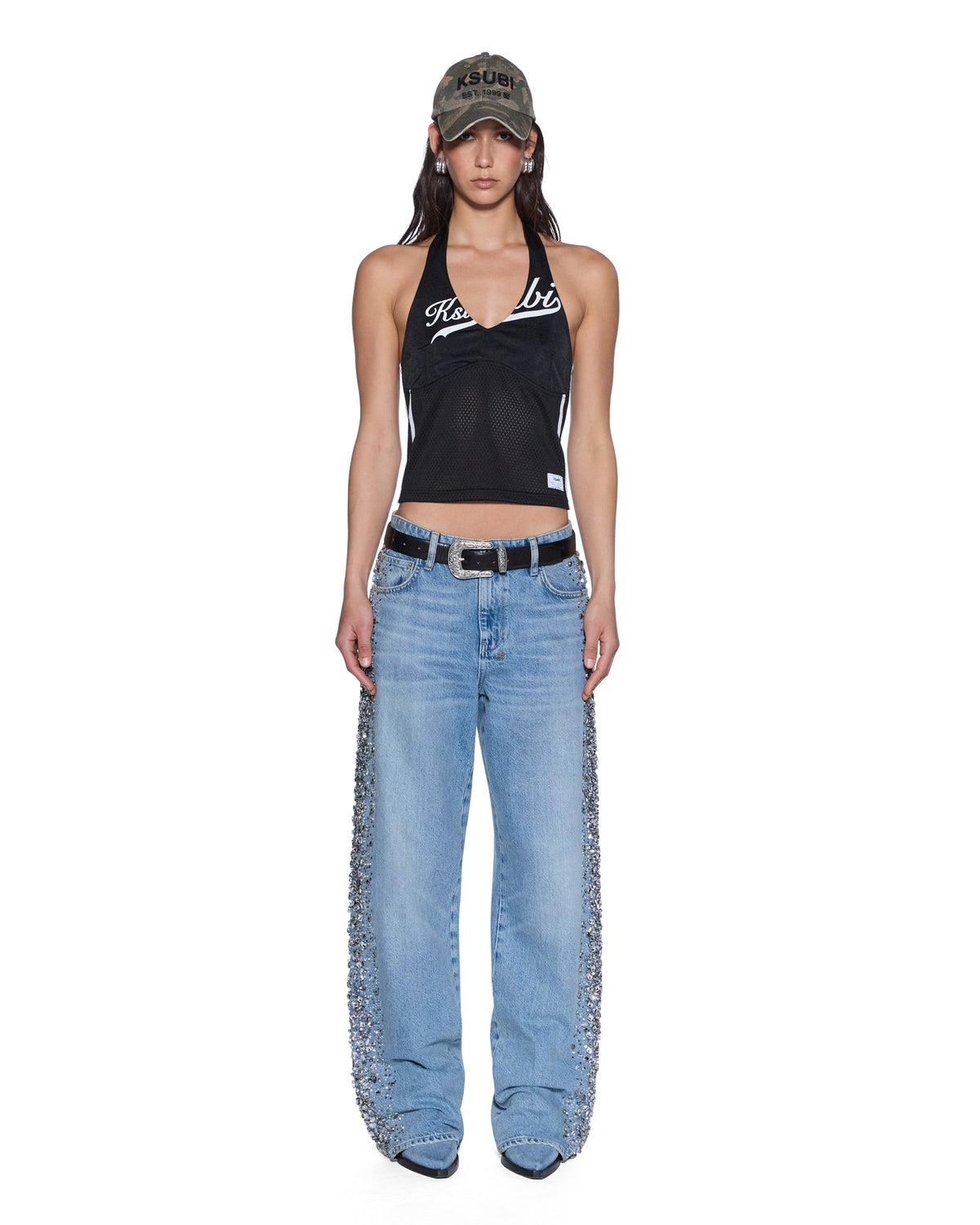 PLAYOFF HALTER JERSEY BLACK