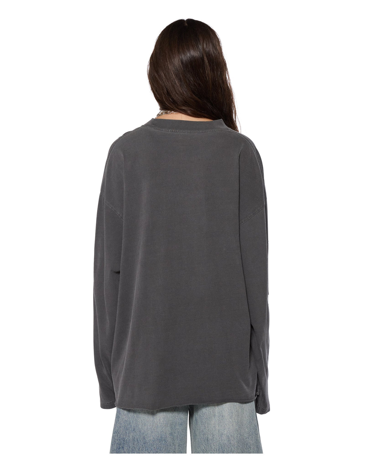 SOTT BOYFRIEND LS TEE CHARCOAL