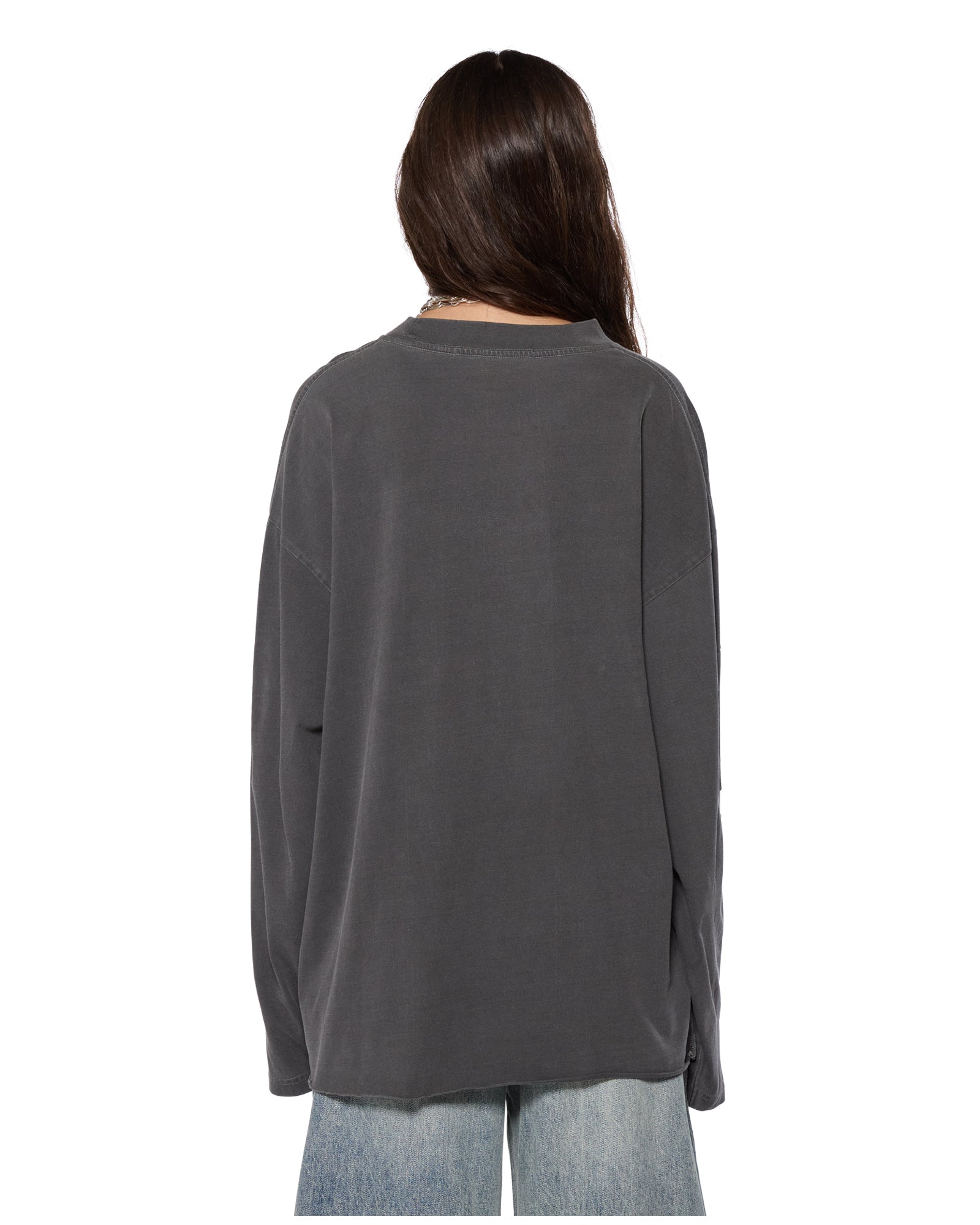 SOTT BOYFRIEND LS TEE CHARCOAL