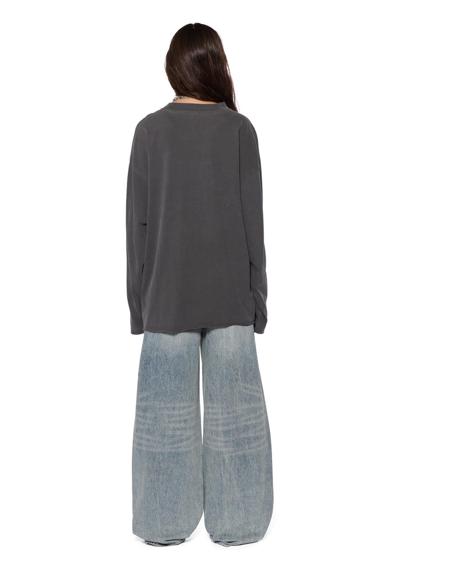 SOTT BOYFRIEND LS TEE CHARCOAL
