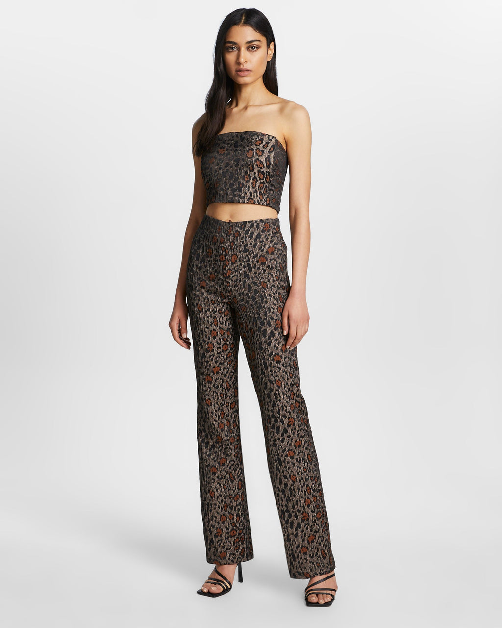 Womens Three Am Top Leopard Fitted Fashion Tops - Multi Colour
