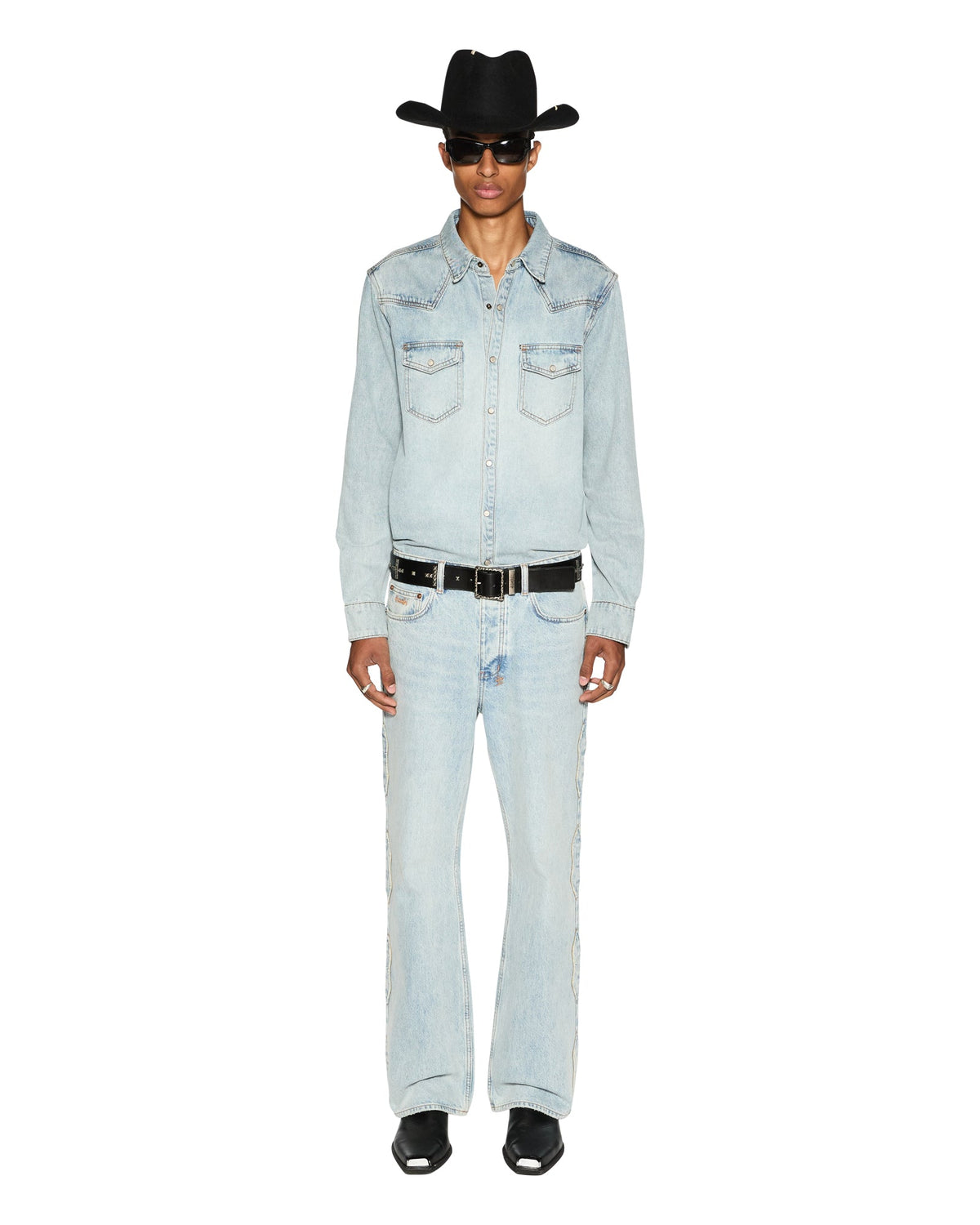 Mens Whiplash Ls Shirt Paragon Regular Shirts - Denim