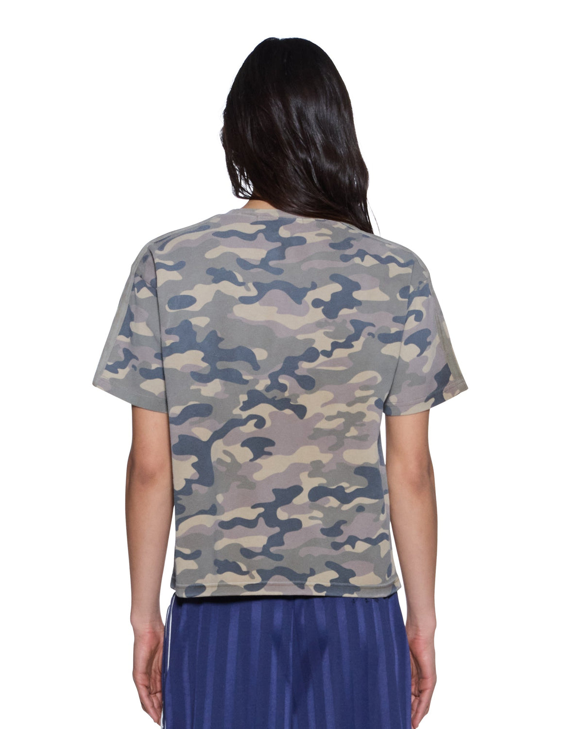 RUCHED EVERYDAY SS TEE CAMO