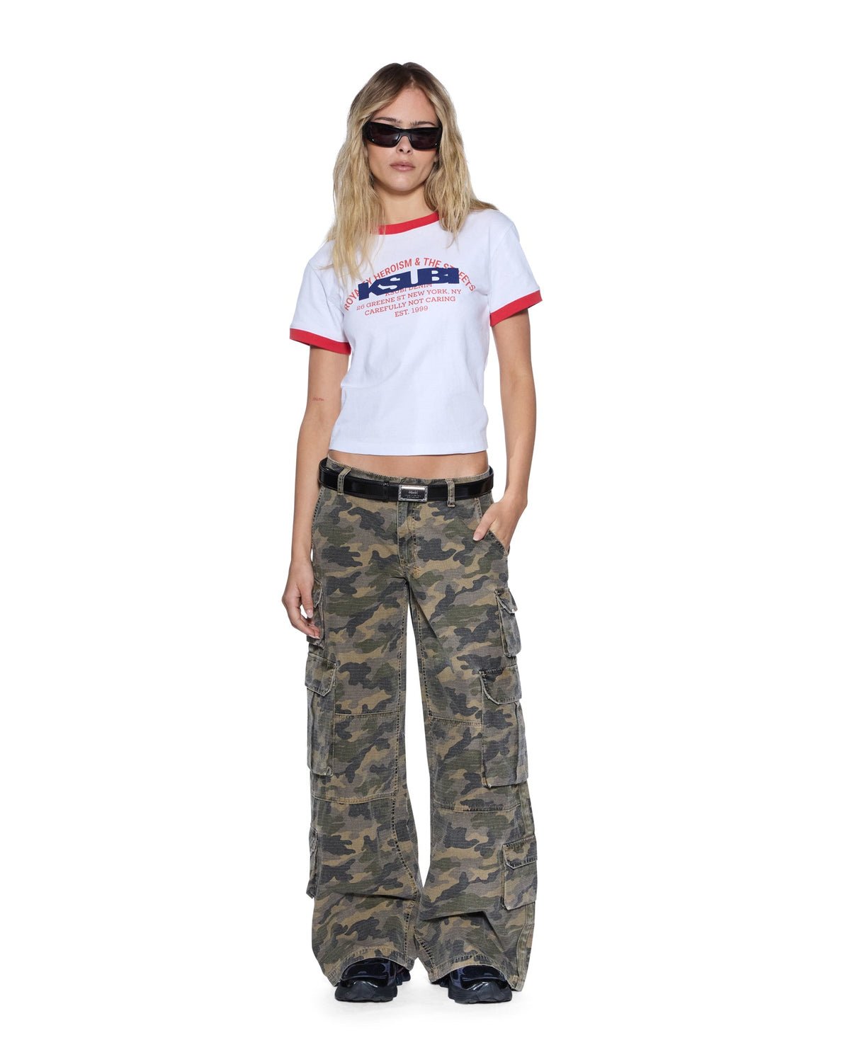 VARSITY SHRUNKEN SS TEE WHITE