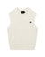 MENS  TURNCABLE KNIT VEST VINTAGE WHITE OVERSIZED KNITWEAR