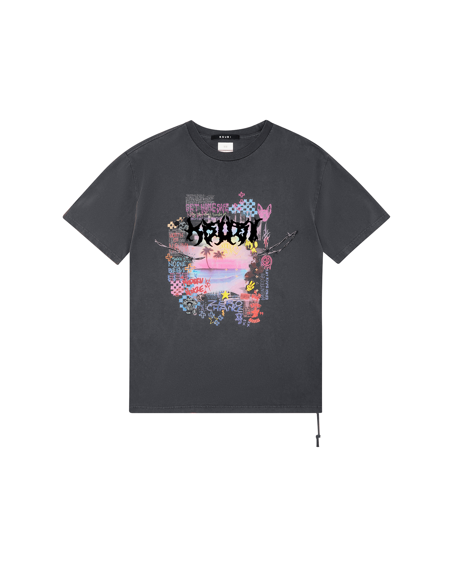 VANDALS BIGGIE SS TEE FADED BLACK