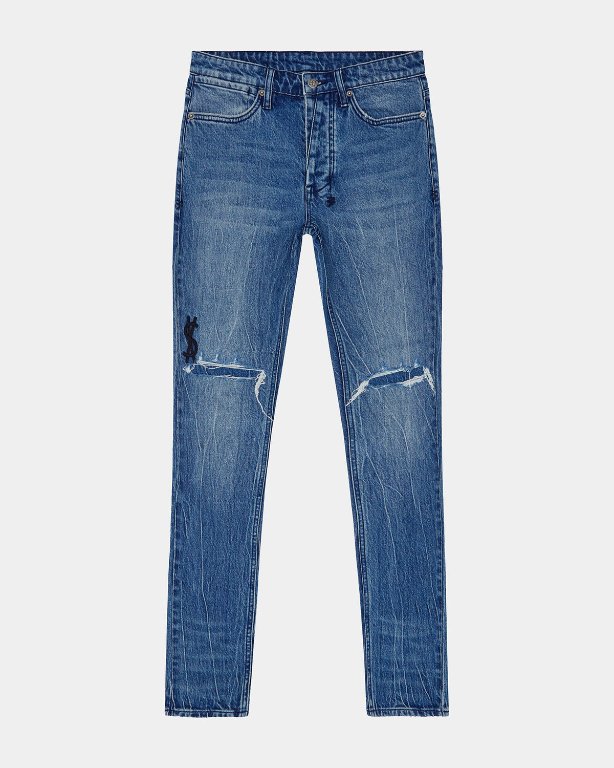 Mens Van Winkle Bluuu Skinny Denim Jeans - Denim