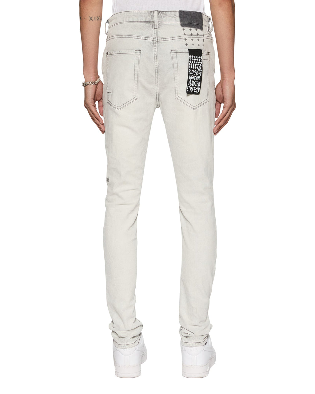 Mens Van Winkle White Snow Skinny Denim Jeans - White