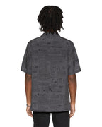 Mens Verses Resort Ss Shirt Black Regular Shirts - Black