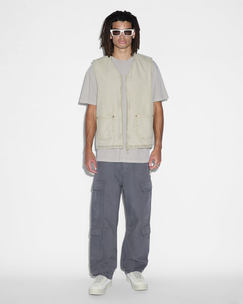 MENS ALL HANDS CARGO PANT WASHED BLACK PANTS