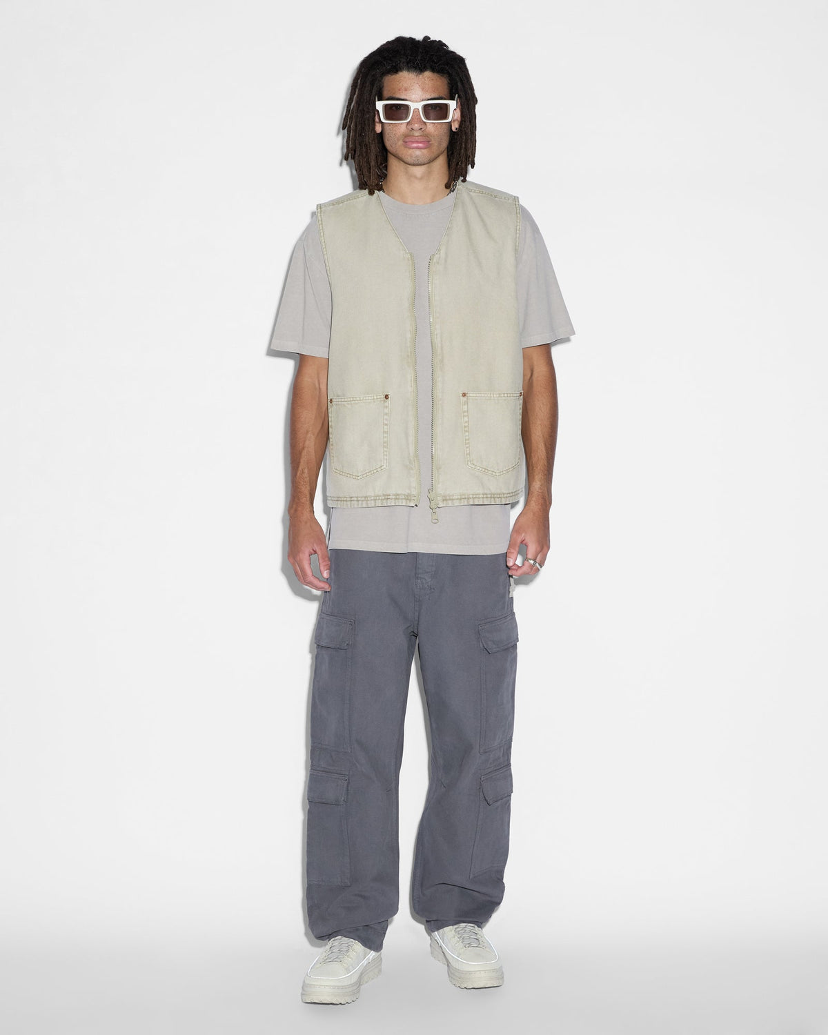 MENS ALL HANDS CARGO PANT WASHED BLACK PANTS