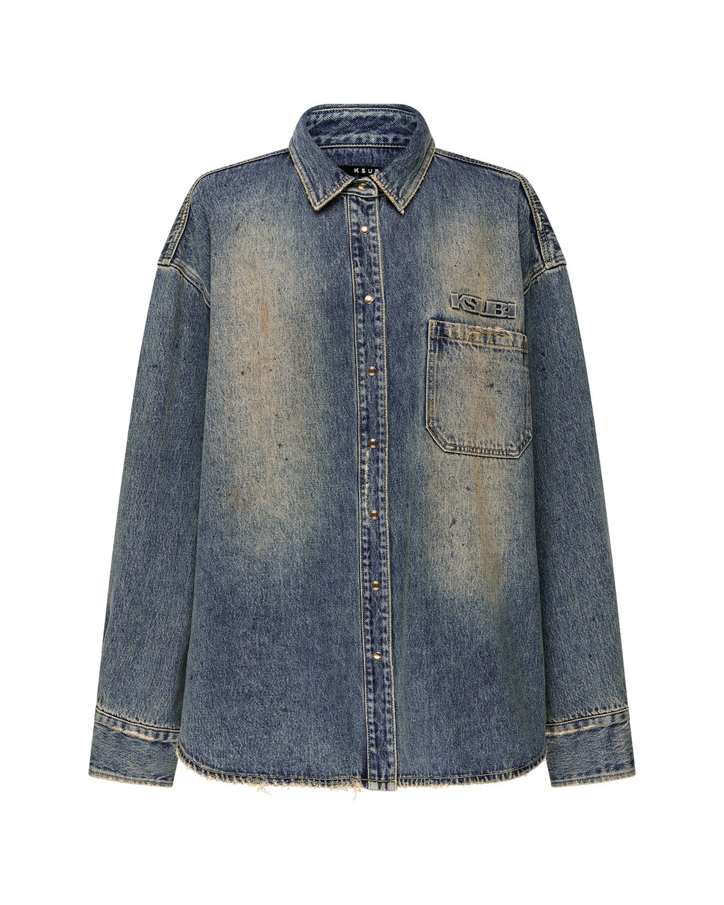 Womens Oversized Ls Shirt Dune Oversized Shirts - Denim
