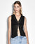 DIVIDE KNIT VEST BLACK