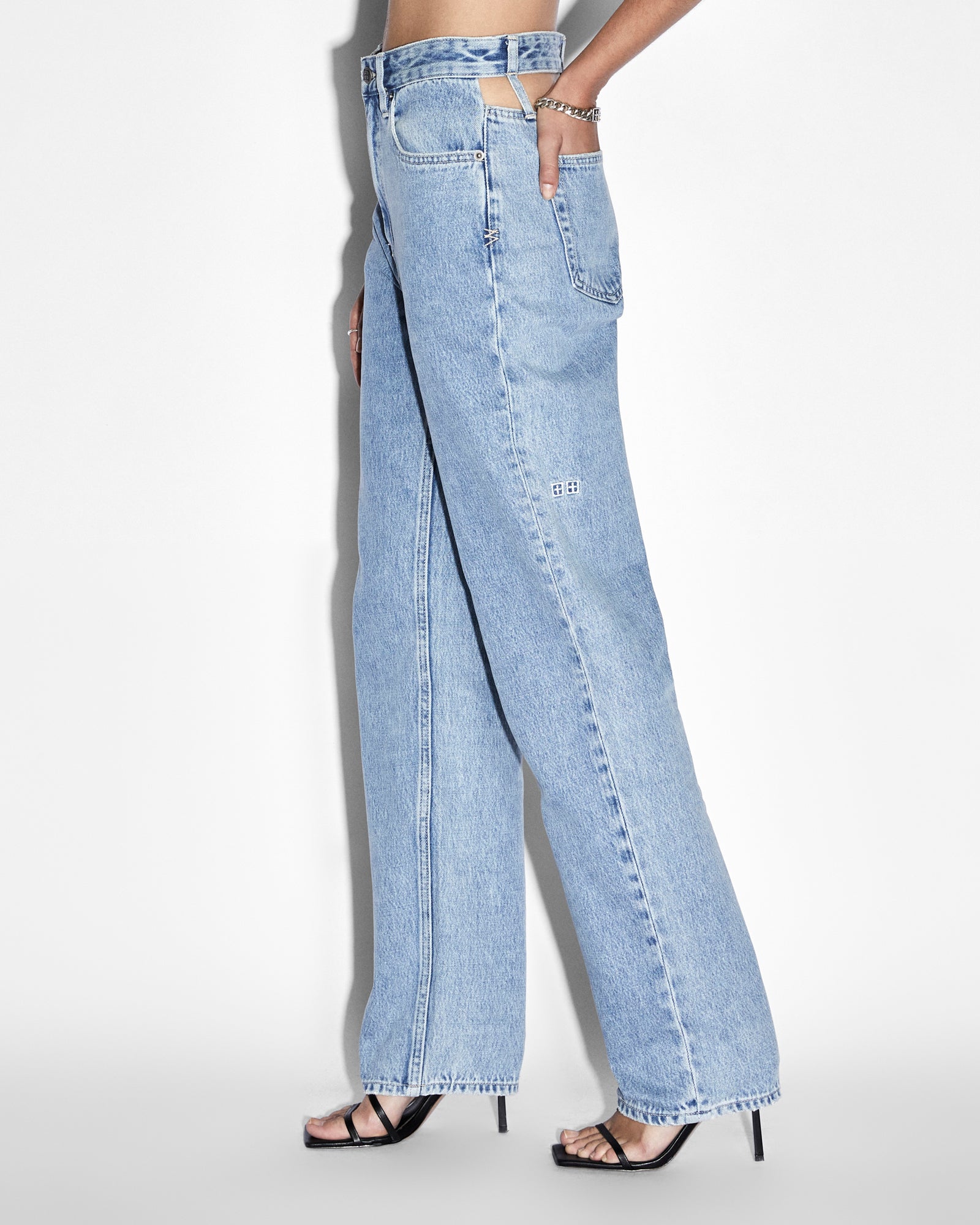 WOMENS PLAYBACK AUTHENTIK KUT OUT DENIM JEANS