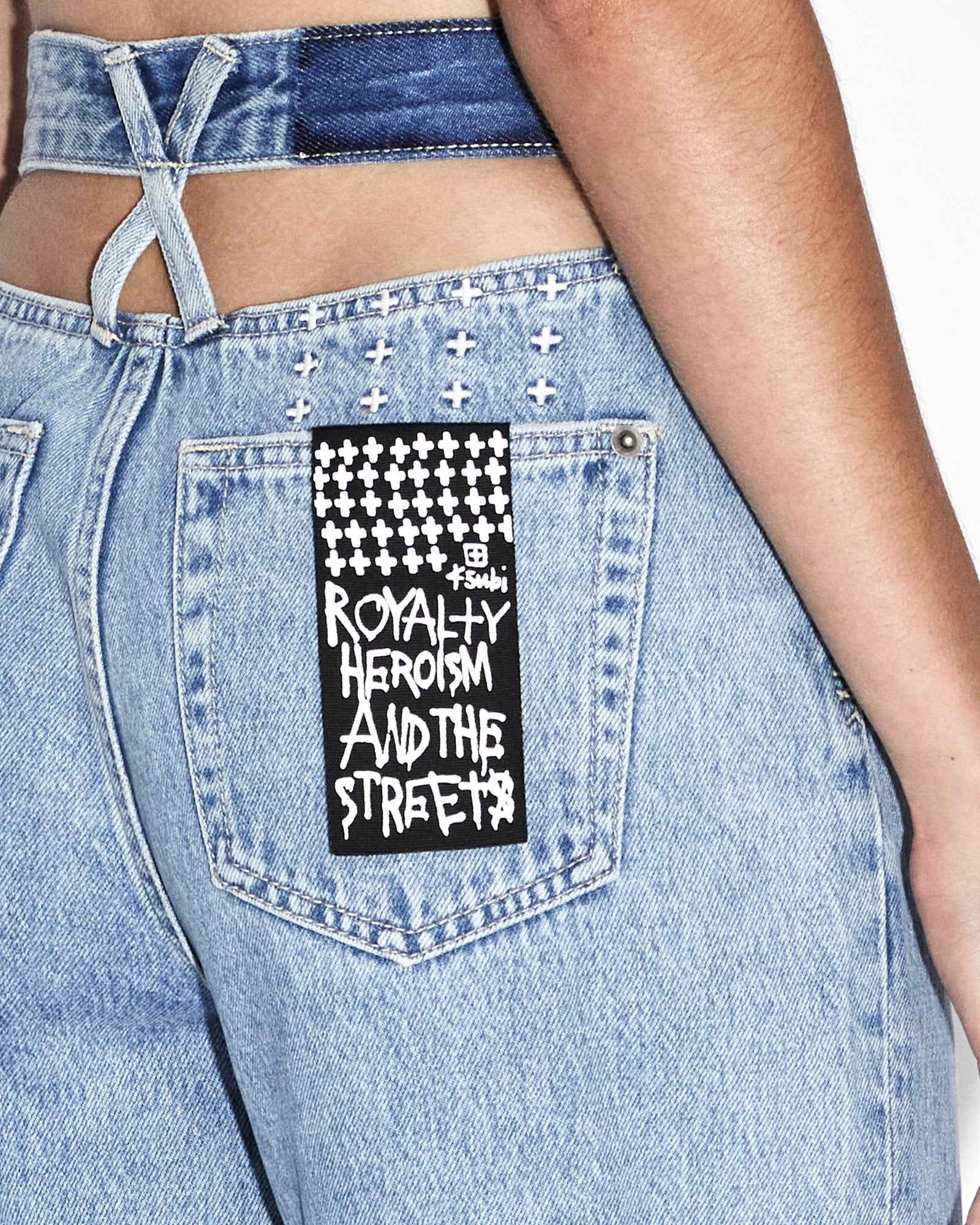 WOMENS PLAYBACK AUTHENTIK KUT OUT DENIM JEANS