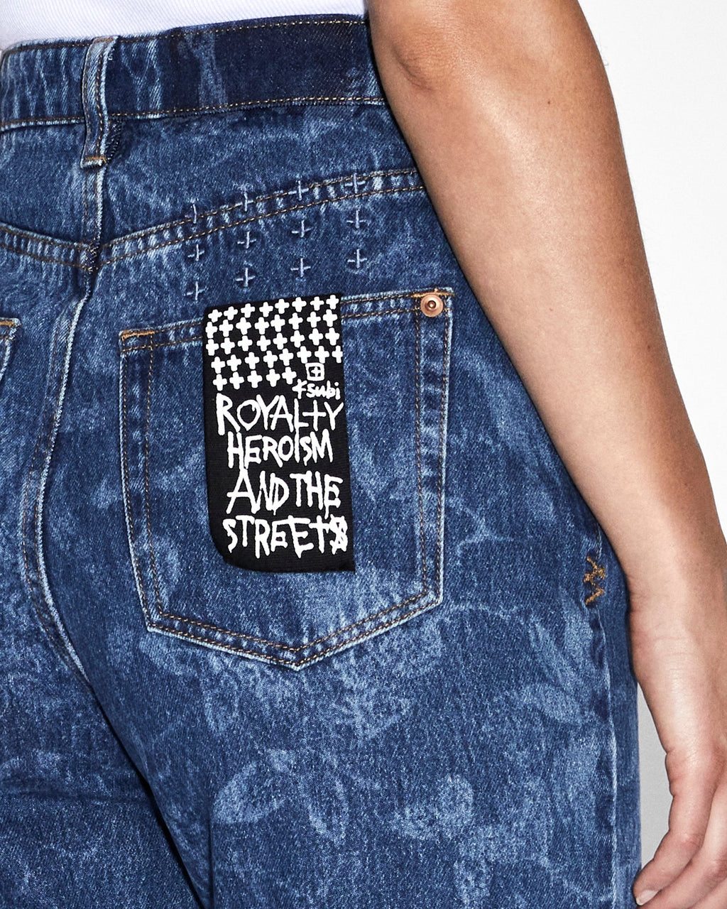 WOMENS PLAYBACK IMPRINT DENIM JEANS