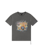 Mens World Order Biggie Ss Tee Charcoal Oversized Tees - Grey