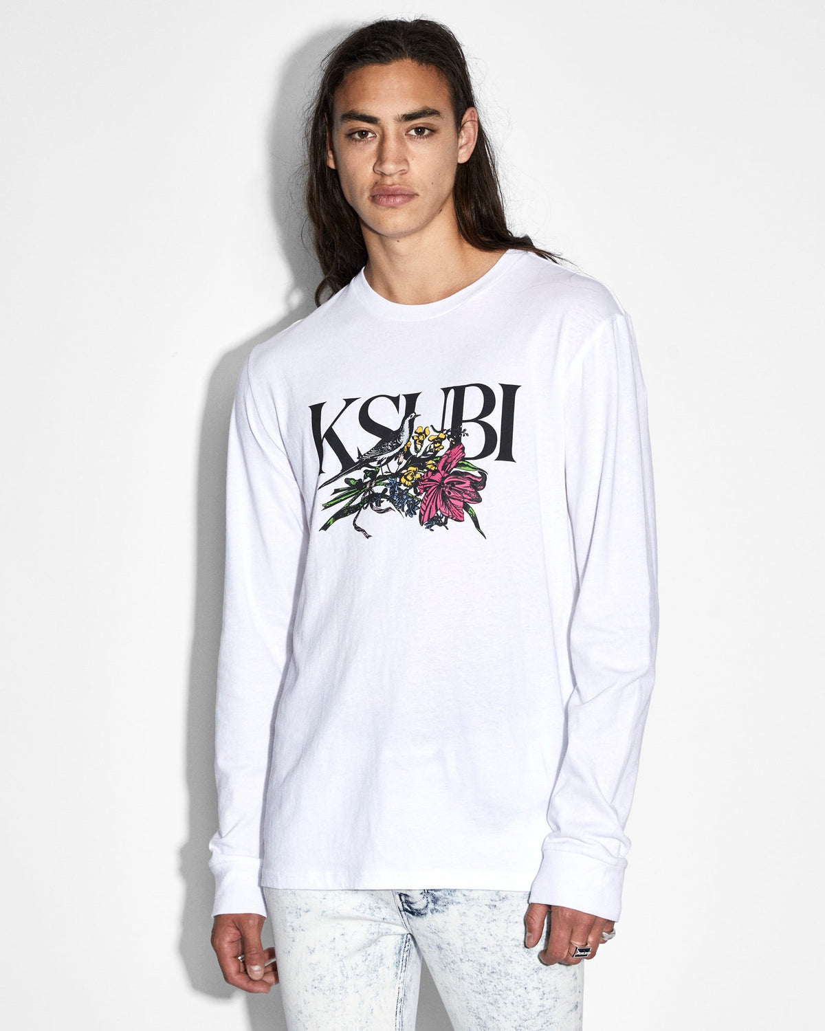 HABITAT KASH LS TEE TRU WHITE