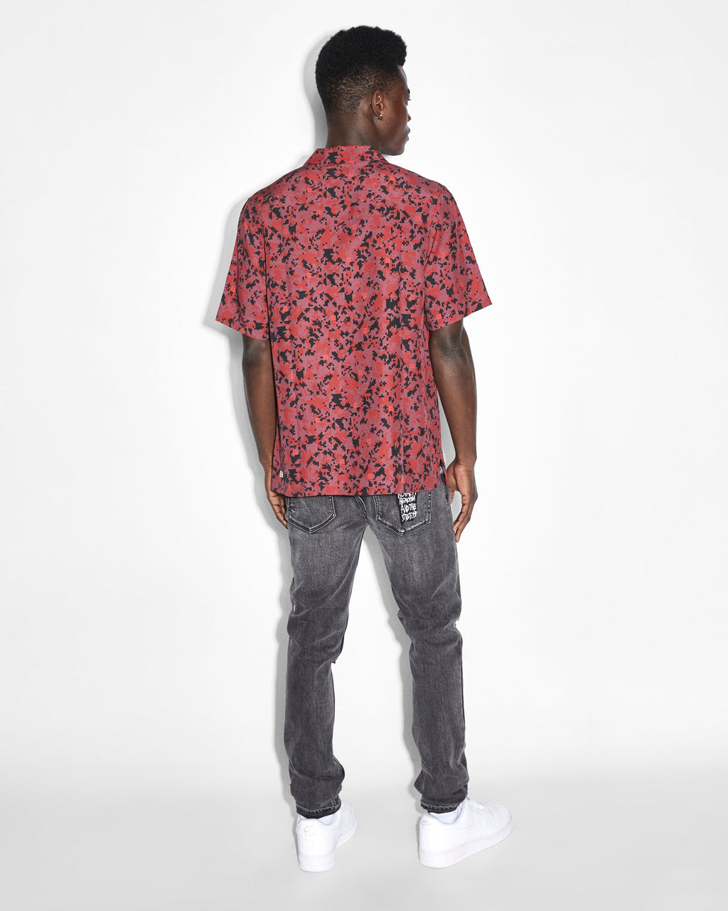 Mens Digi Resort Ss Shirt Multi Regular Shirts - Multi Colour
