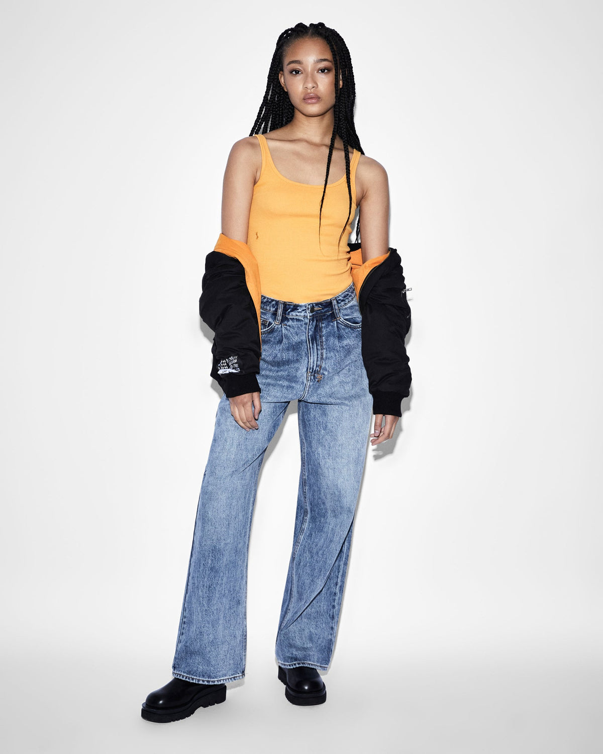 Womens Lo Key Haven Wide Denim Jeans - Denim