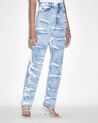 Womens Playback Motley Straight Denim Jeans - Multi Colour