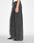 Womens Low Rider Daze Trip Baggy Denim Jeans - Black