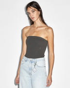 WOMENS ARISE TUBE BODYSUIT CHARCOAL FASHION TOPS