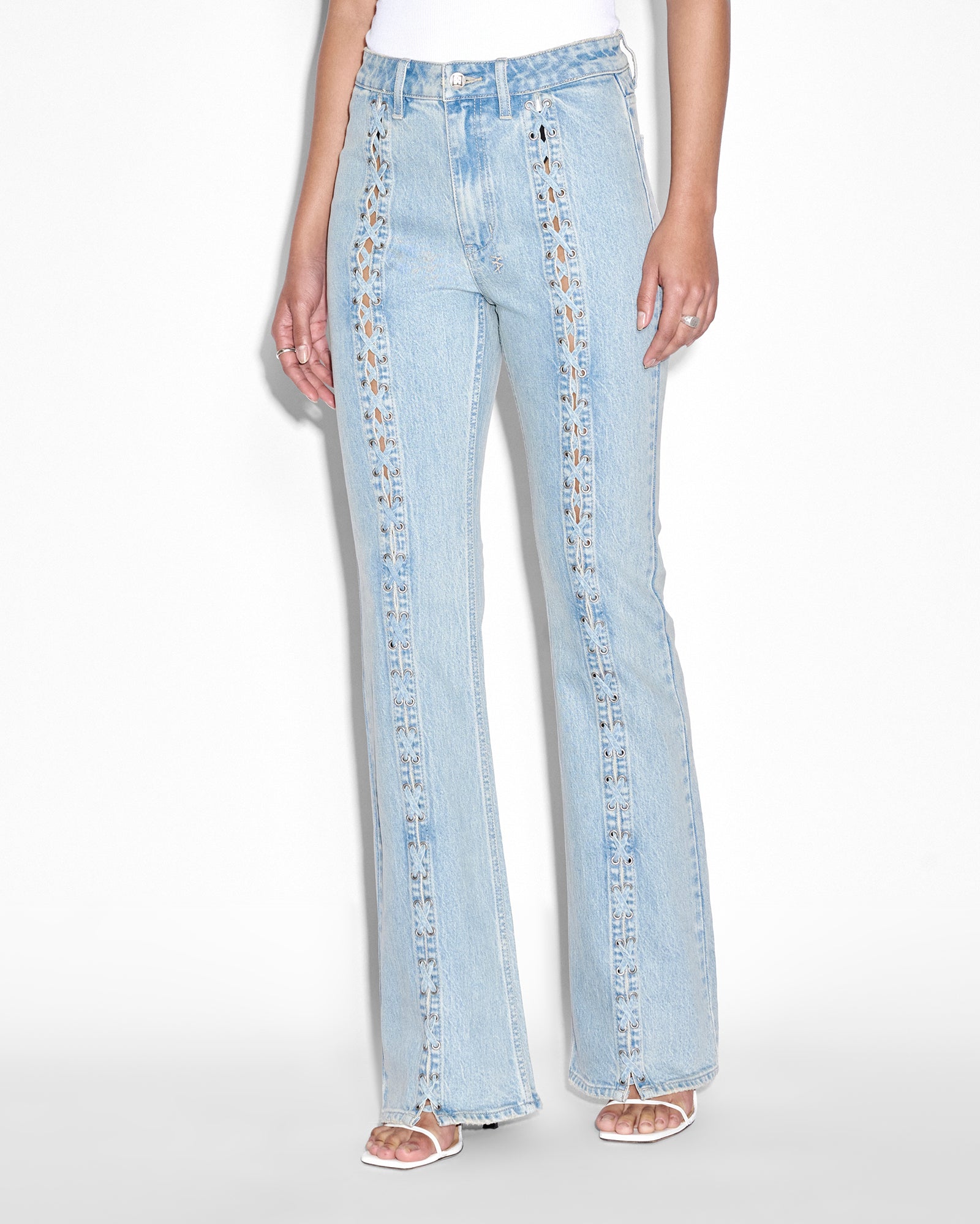 WOMENS  SOHO DOVE LACED FLARE DENIM JEANS
