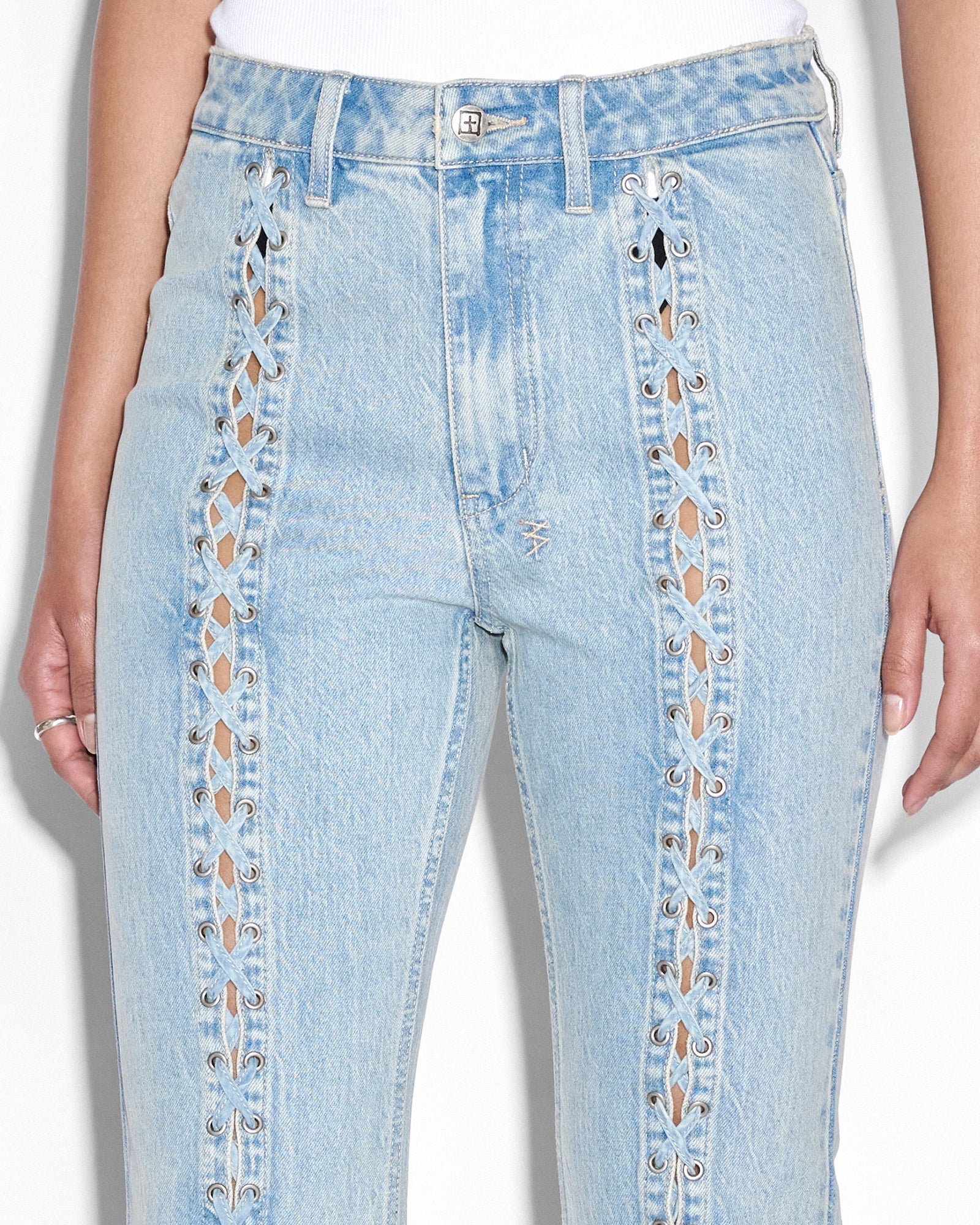 WOMENS  SOHO DOVE LACED FLARE DENIM JEANS
