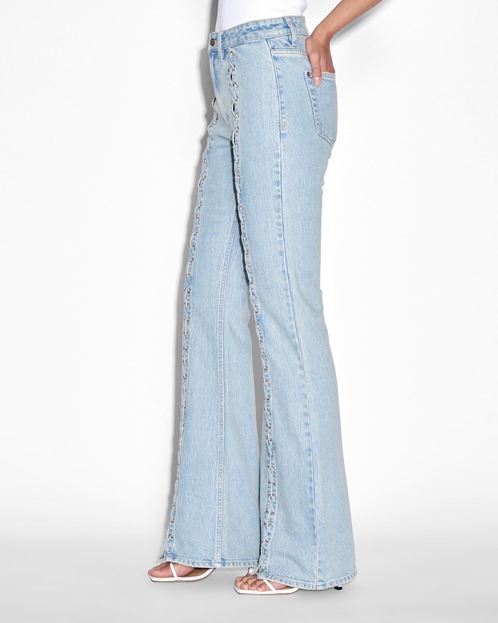 WOMENS  SOHO DOVE LACED FLARE DENIM JEANS
