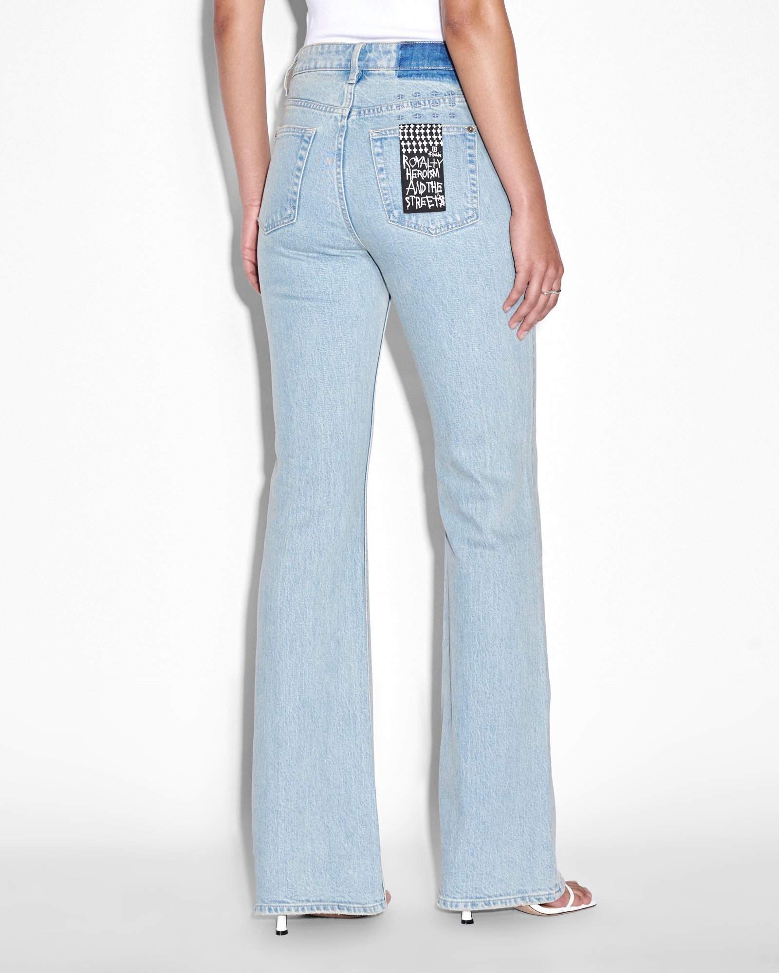 WOMENS  SOHO DOVE LACED FLARE DENIM JEANS