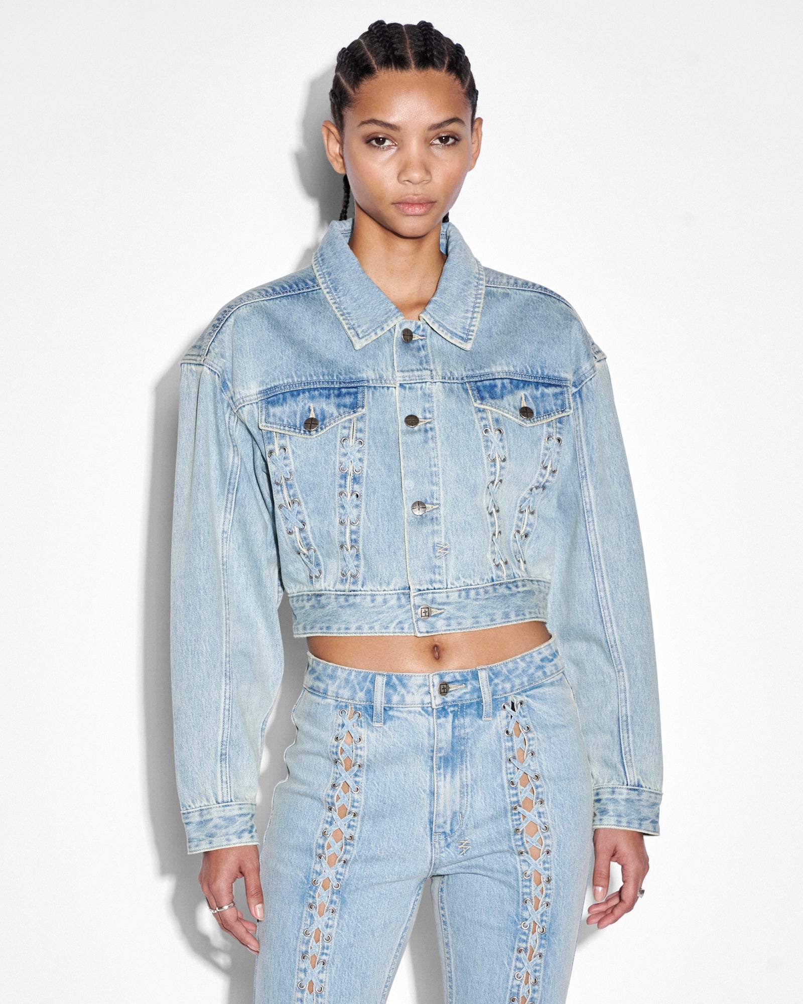 WOMENS  BILLIE JACKET DOVE LACED OVERSIZED JACKETS