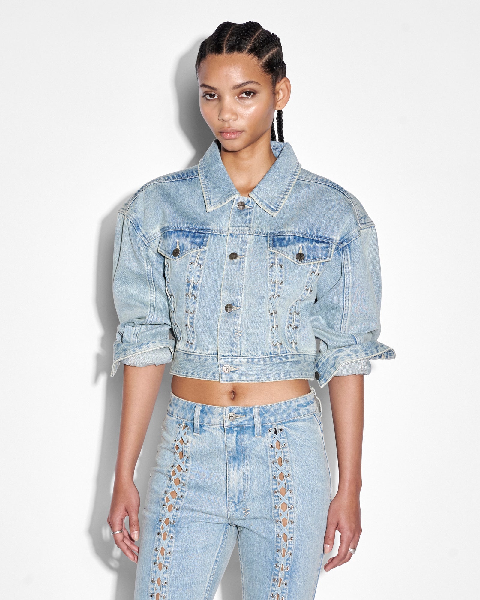 WOMENS  BILLIE JACKET DOVE LACED OVERSIZED JACKETS