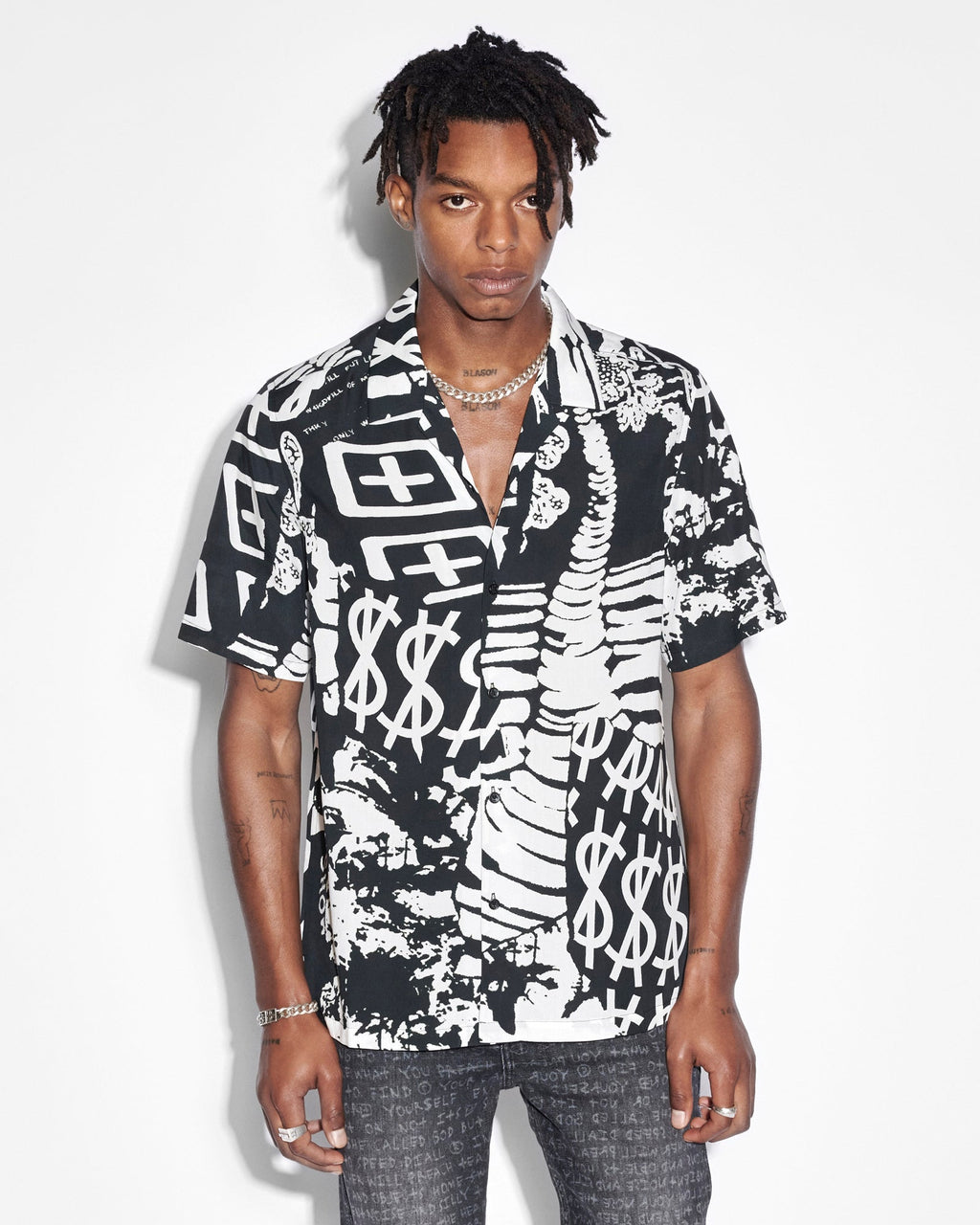 Mens Ikonik Resort Ss Shirt Multi Regular Shirts - Multi Colour