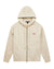 ZIPPED DENIM HOODIE ECRU