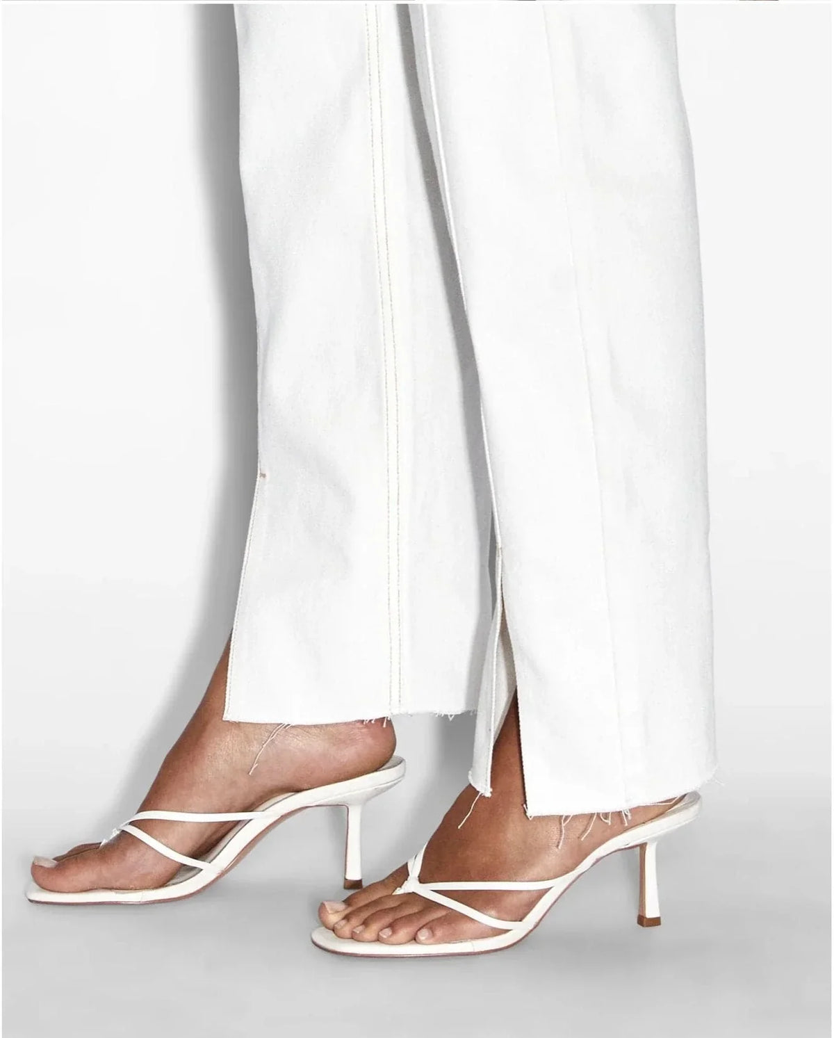 Womens Playback Sugar Rush Panel Straight Denim Jeans - White