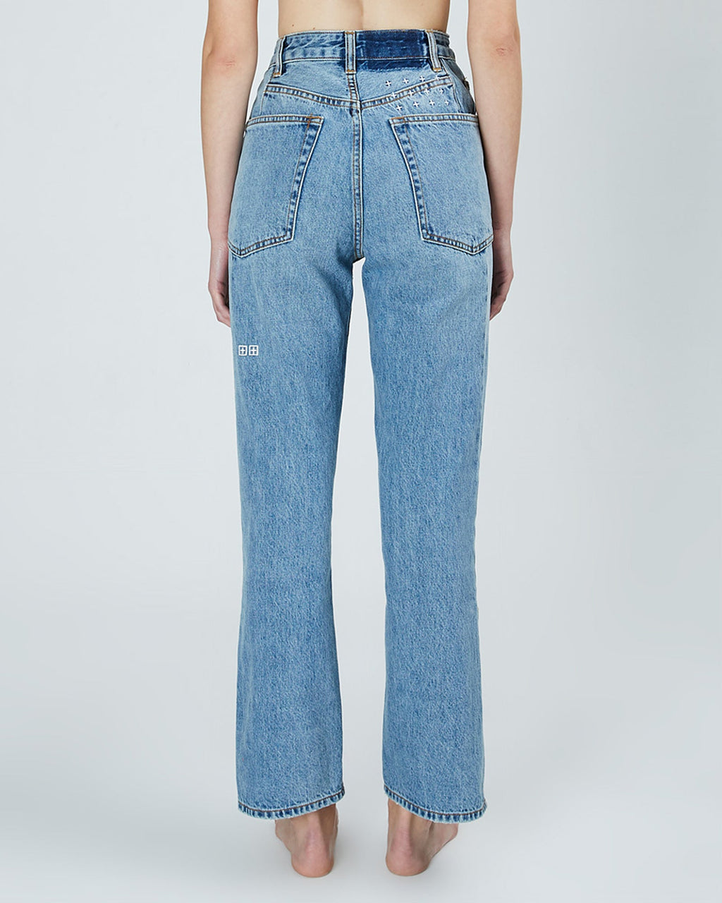 Womens Chlo Wasted Remixed Relaxed Denim Jeans - Denim