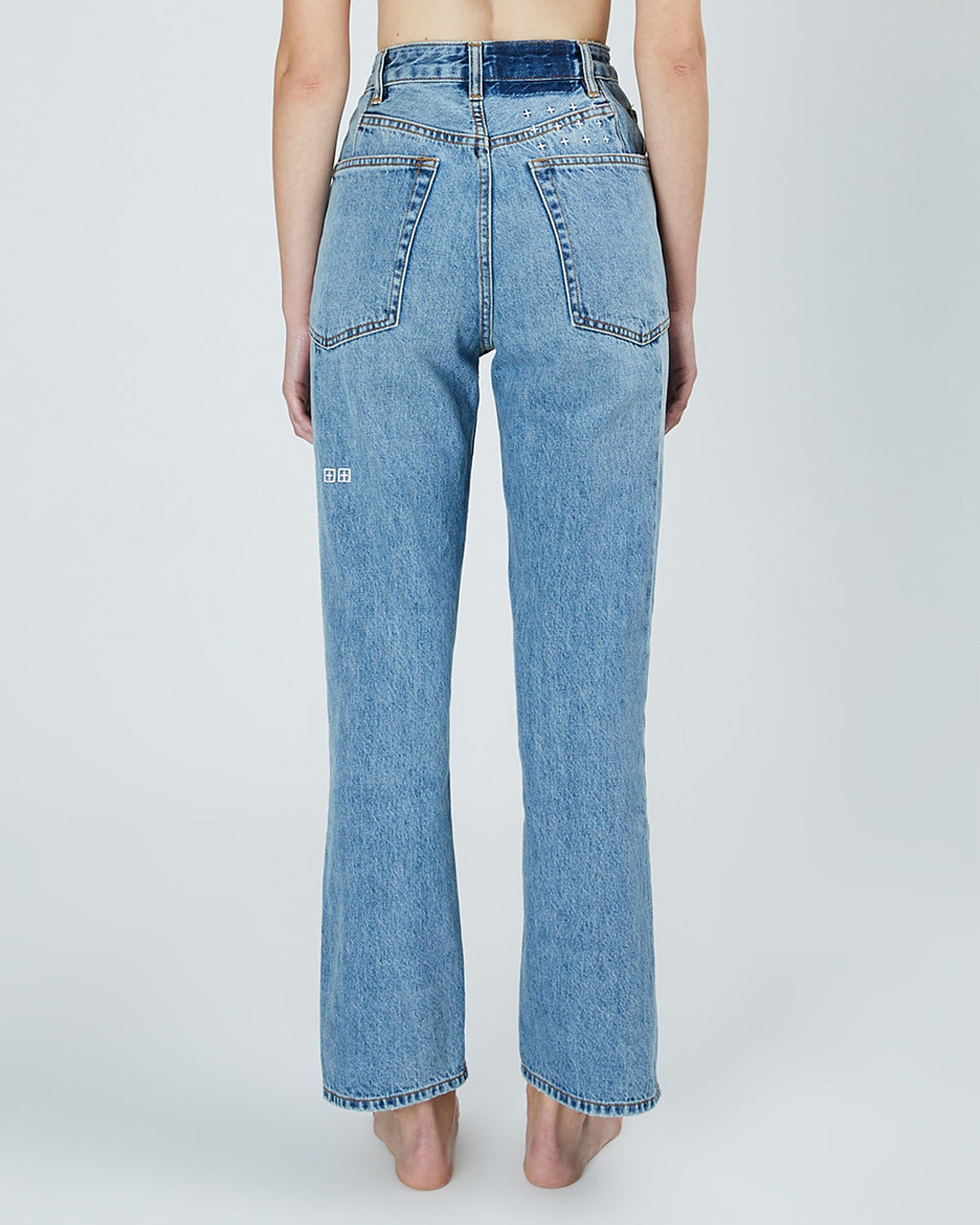 Womens Chlo Wasted Remixed Relaxed Denim Jeans - Denim